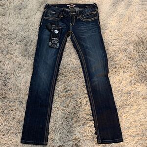 Express Dark Blue Skinny Jeans